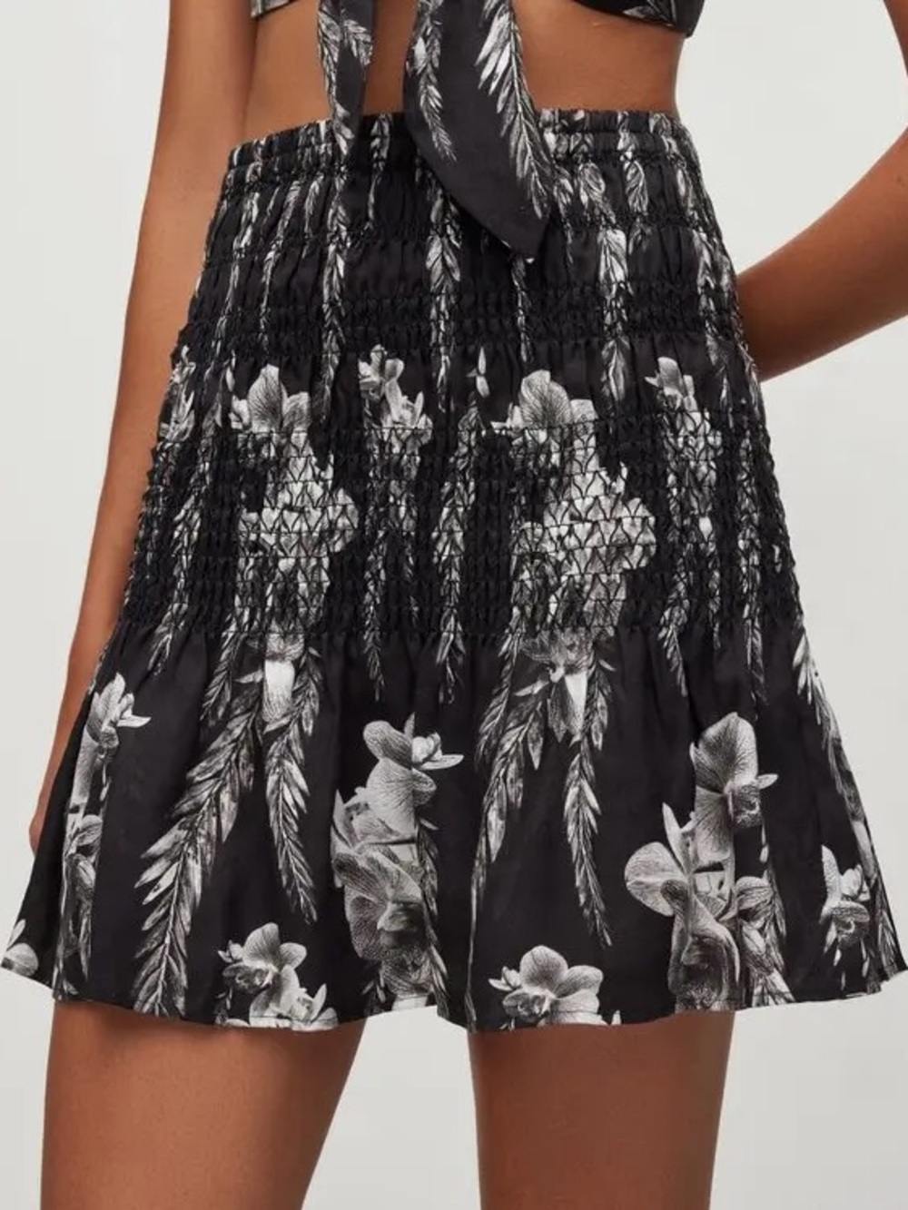 ALL SAINTS RIAH MIA LINEN MINI SKIRT